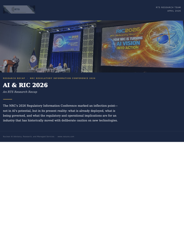 Cover of the RTS report on RIC 2026